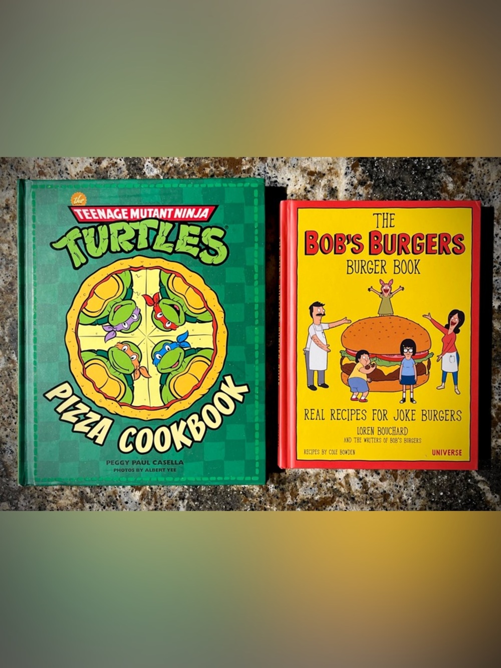 Lot of 2 Burgers & Pizza Pop Culture Cookbooks Fun TV Cartoon Inspired Recipes